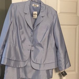 Emily brand skirt and jacket 18W, NWT, cloud blue